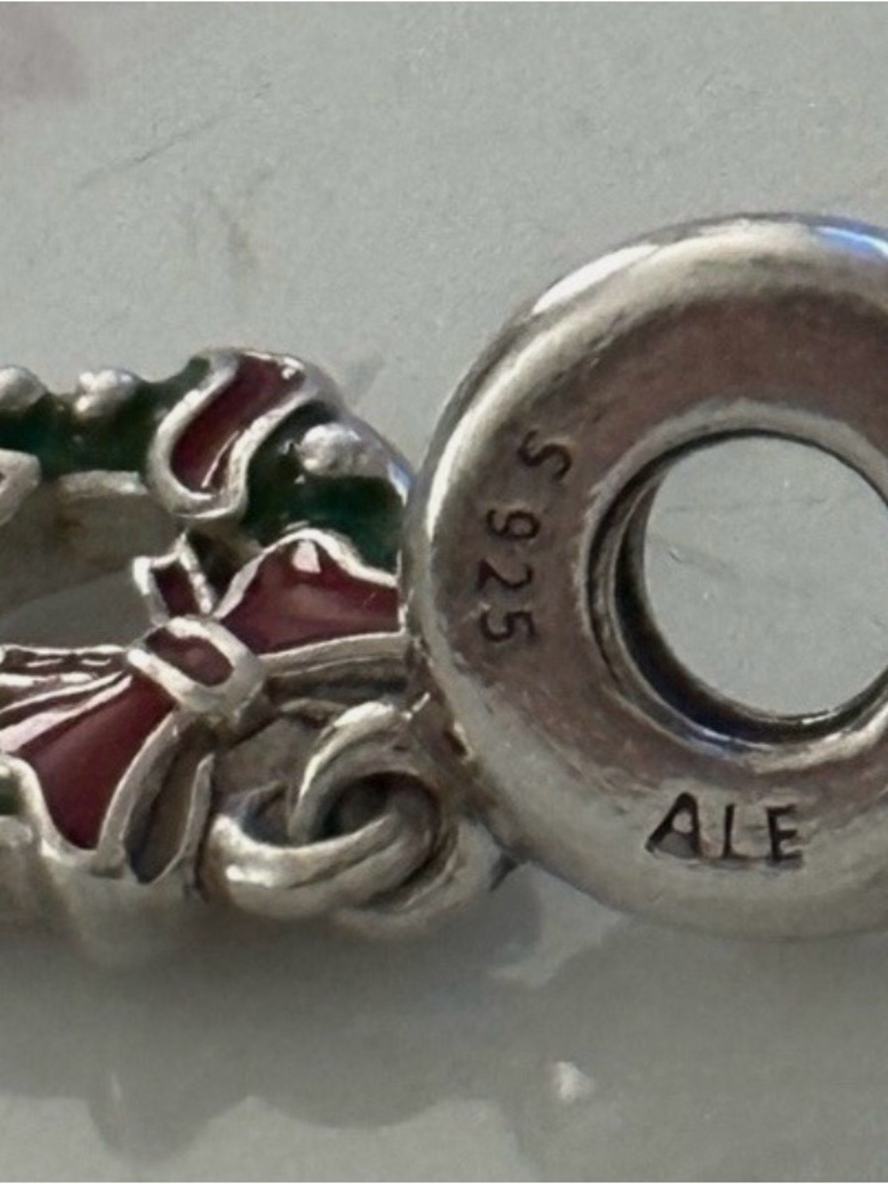 Authentic Pandora Sterling Silver Christmas Wreath Charm